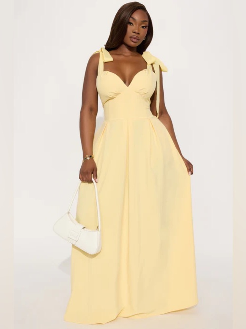 Fashion Nova Yellow Maxi Dress